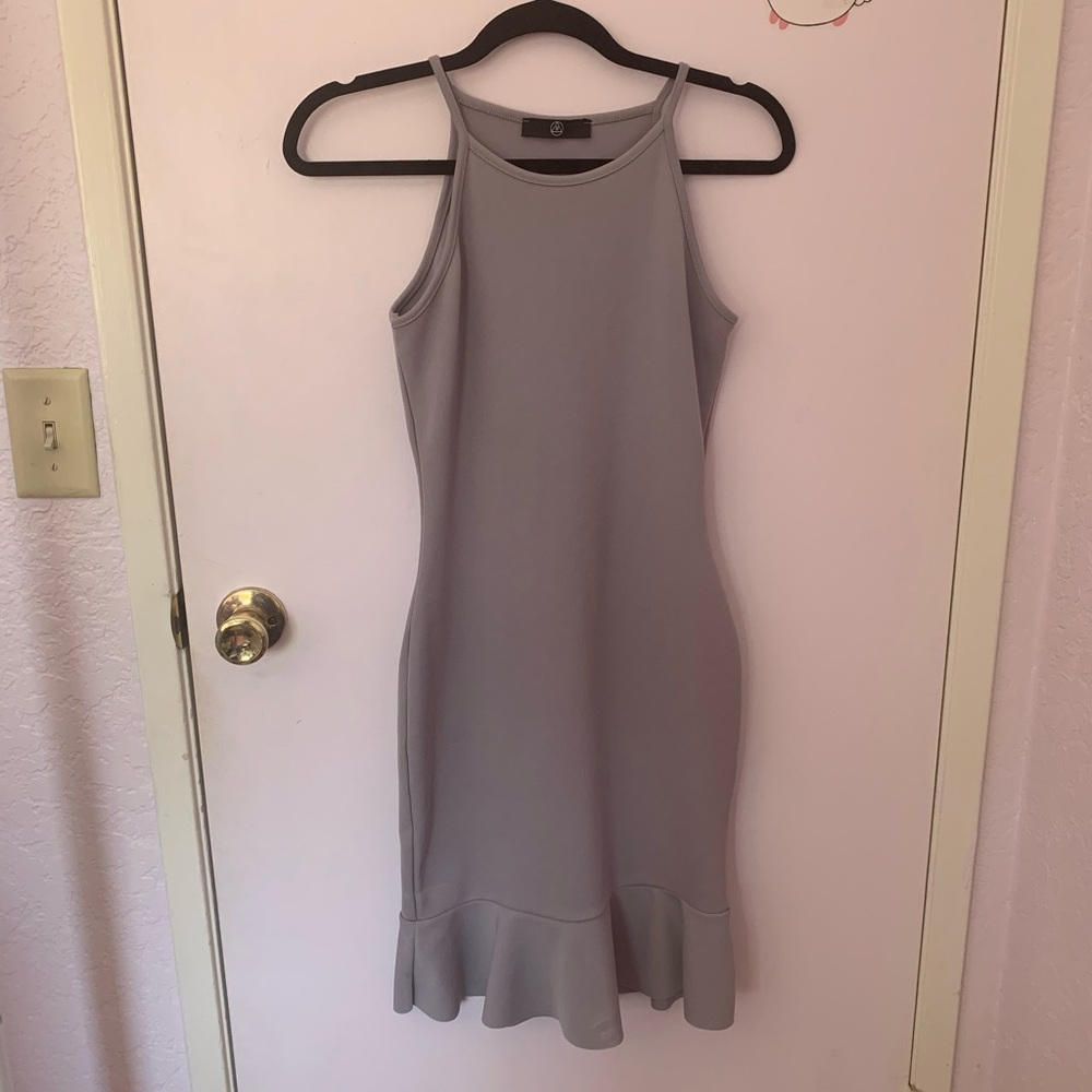 Missguided High Neck Lavender Dress